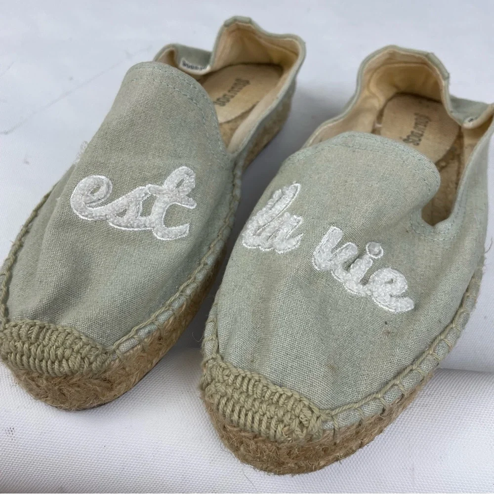 Soludos C'est La Vie Canvas Embroidered Espadrilles 6